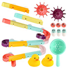 DIY Baby Bath Toys Wall Suction Cup Marble Race Run Track