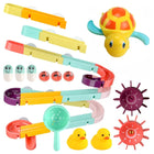 DIY Baby Bath Toys Wall Suction Cup Marble Race Run Track