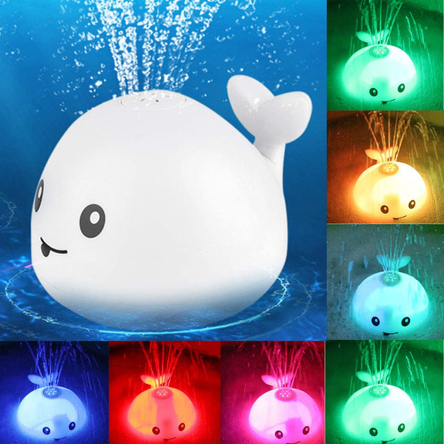 Baby Bath Flashing Light Toys (Spray Water Whale)
